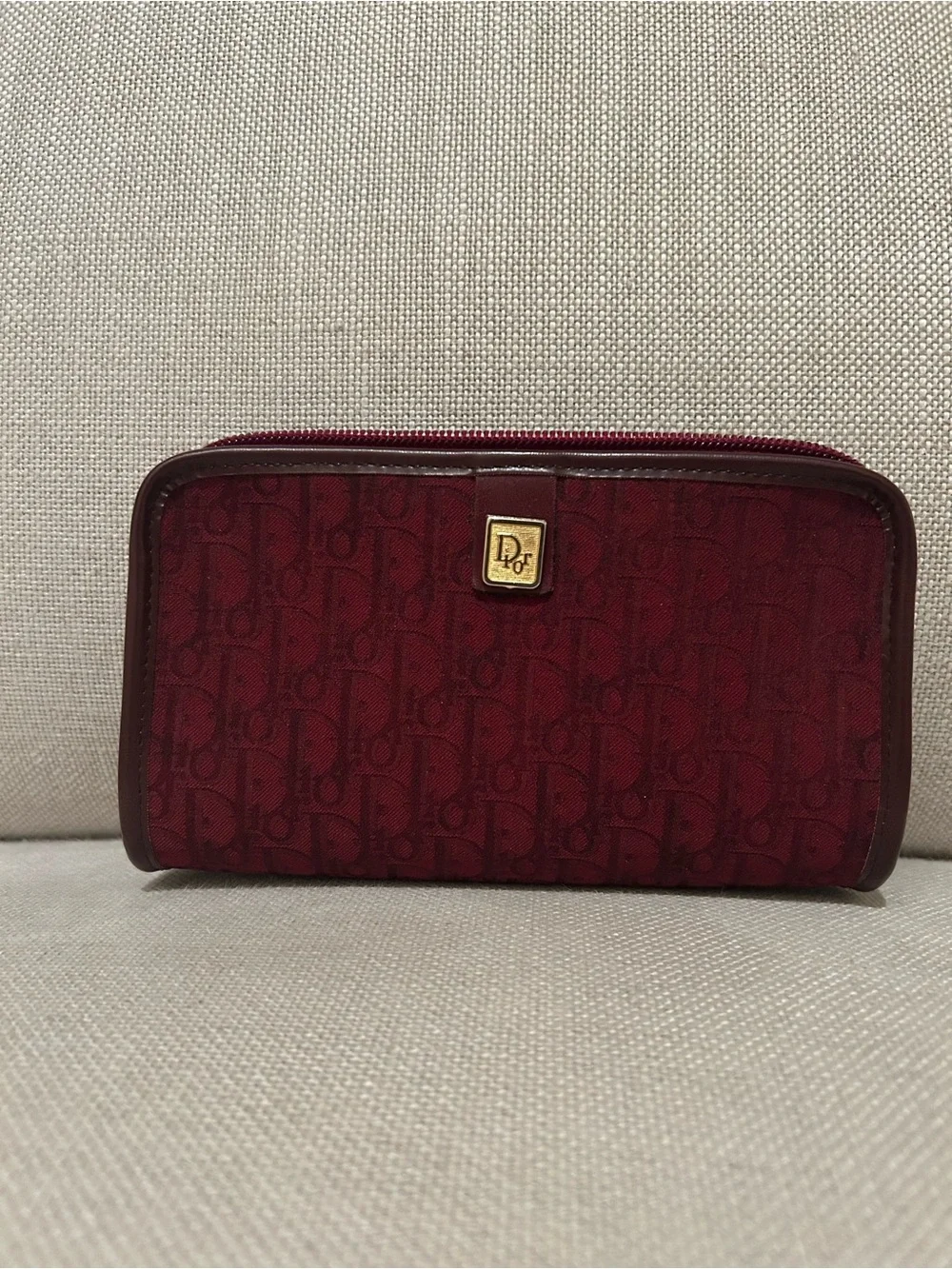 Christian Dior Vintage Monogram Makeup Pouch
